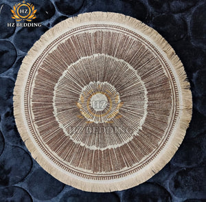 Round Placemat Table Non-Slip Jute Mats for Dining Table Decoration Accessories Kitchen Placemats Coffee Coasters Party Dinner 15x15 inh