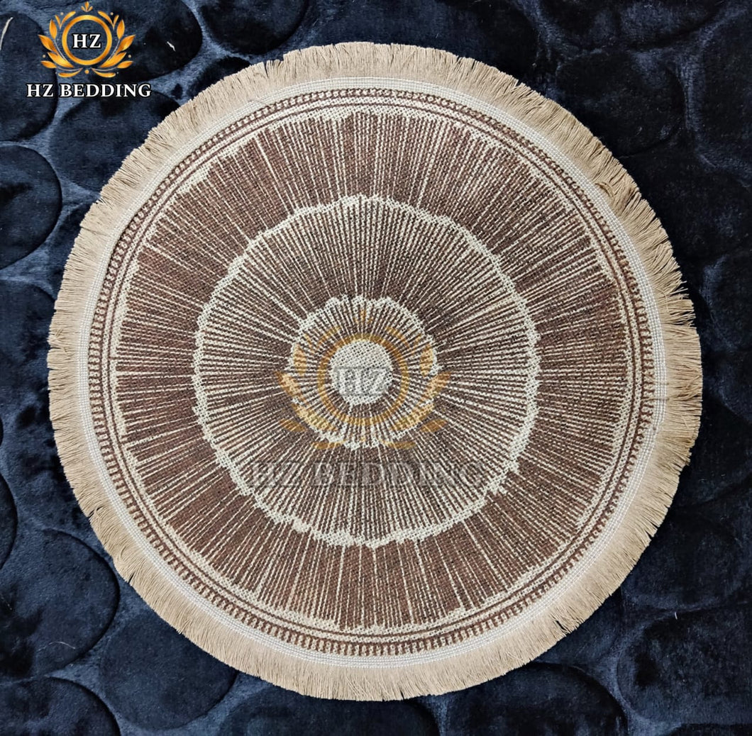Round Placemat Table Non-Slip Jute Mats for Dining Table Decoration Accessories Kitchen Placemats Coffee Coasters Party Dinner 15x15 inh