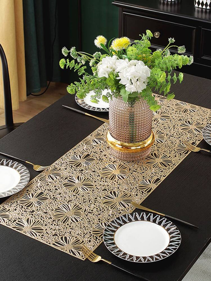 3 Feet Floral Design Hollow Out Table Runner, Center Table Dressing Table Non-Slip Table runner Stylish and Classic for most attractive table (Copy)