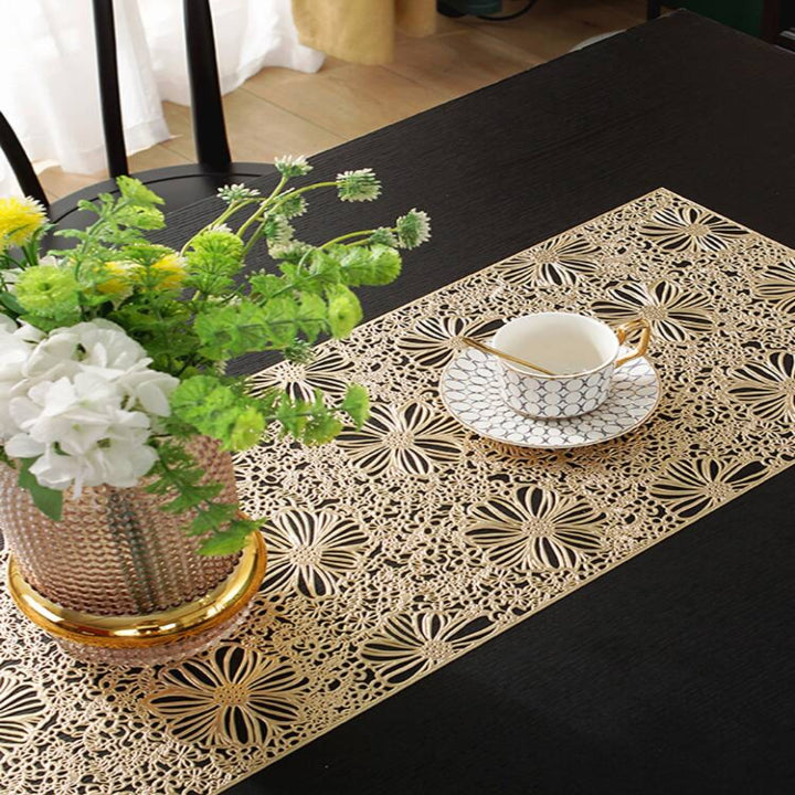 3 Feet Floral Design Hollow Out Table Runner, Center Table Dressing Table Non-Slip Table runner Stylish and Classic for most attractive table (Copy)