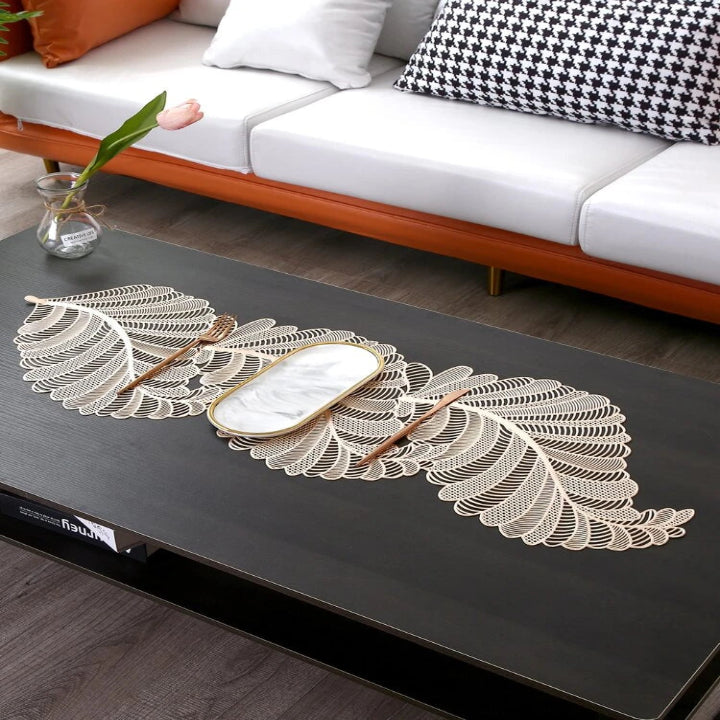 3 Feet Leaf design Table Runner, Center Table Dressing Table Non-Slip Table runner Stylish and Classic for most attractive table