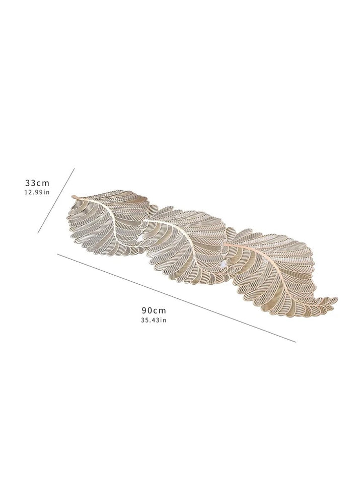3 Feet Leaf design Table Runner, Center Table Dressing Table Non-Slip Table runner Stylish and Classic for most attractive table