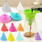 Kitchen Funnel Set Gadget Accessories Foldable Silicone Foldable Funnel for Filling Water Bottles With Liquid Transfer