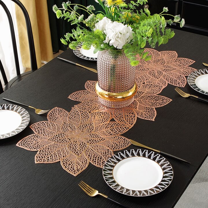3 Feet Flower design Table Runner, Center Table Dressing Table Non-Sli ...