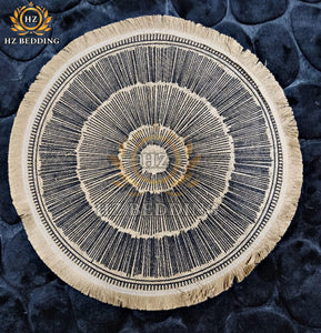 Round Placemat Table Non-Slip Jute Mats for Dining Table Decoration Accessories Kitchen Placemats Coffee Coasters Party Dinner 15x15 inh