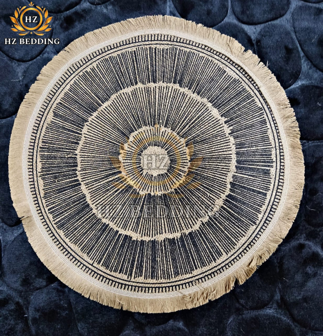 Round Placemat Table Non-Slip Jute Mats for Dining Table Decoration Accessories Kitchen Placemats Coffee Coasters Party Dinner 15x15 inh
