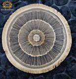 Round Placemat Table Non-Slip Jute Mats for Dining Table Decoration Accessories Kitchen Placemats Coffee Coasters Party Dinner 15x15 inh