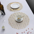 2/4/6/8 Evevda Rose Placemats Design Round 15 inch HZ BEDDING