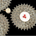 2/4/6/8 PVC Flower Placemats Placemats Round 15 inch HZ BEDDING