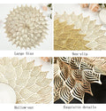 2/4/6/8 PVC Flower Placemats Placemats Round 15 inch HZ BEDDING