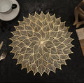 2/4/6/8 PVC Flower Placemats Placemats Round 15 inch HZ BEDDING