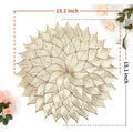 2/4/6/8 PVC Flower Placemats Placemats Round 15 inch HZ BEDDING