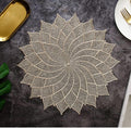2/4/6/8 PVC Leaf Shape Placemats HZ BEDDING