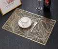 2/4/6/8 PVC Leave Placemats Rectangle 12x18 HZ BEDDING
