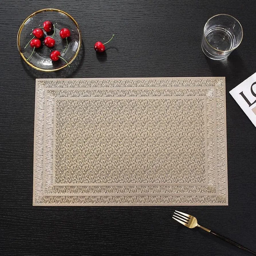 2/4/6/8 PVC Luxury Placemats Hollow Decorative HZ BEDDING