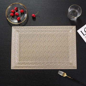 2/4/6/8 PVC Luxury Placemats Hollow Decorative HZ BEDDING