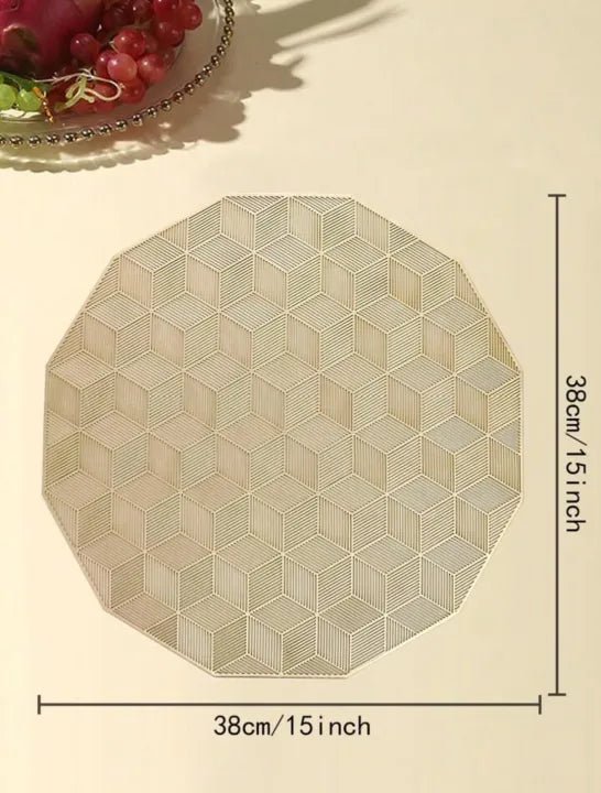 2/4/6/8 PVC New Design Placemats Round 15 inch HZ BEDDING