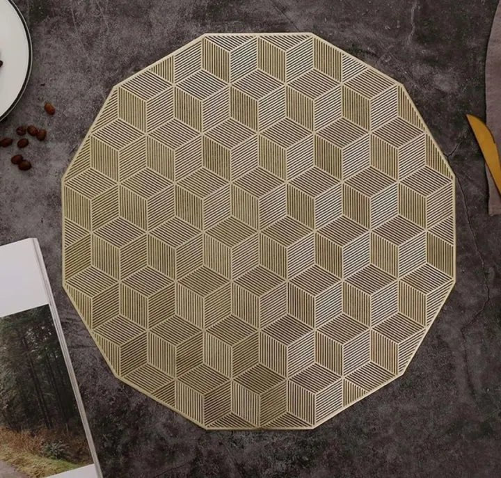 2/4/6/8 PVC New Design Placemats Round 15 inch HZ BEDDING