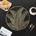 2/4/6/8 Vinyl Placemats & Coaster Golden HZ BEDDING