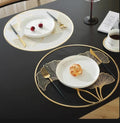 2/4/6/8 Vinyl Placemats & Coaster Golden HZ BEDDING