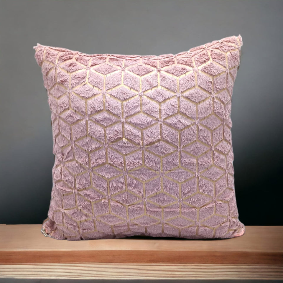 Solid Plush Luxury Pillowcase Creative Rhombus Geometry Pattern Sofa Decorative Cushion Covers Fashion Plaids Pillows Decor Home 17x17 inch