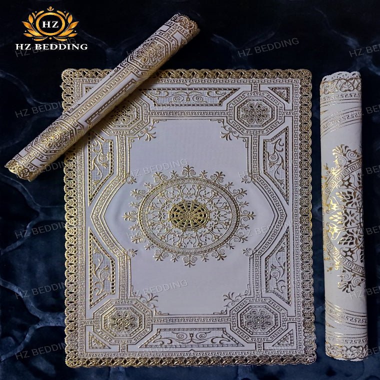 3Pc Premium Golden Table Mat Set, Dressing table and Side Table HZ BEDDING