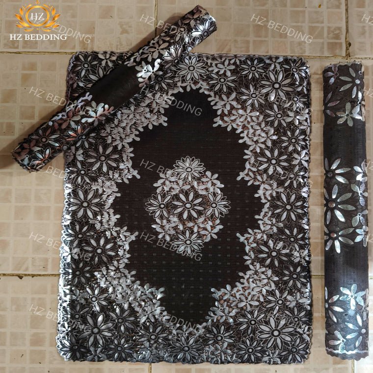 3pcs center table dressing table and side Table Mat Brown HZ BEDDING