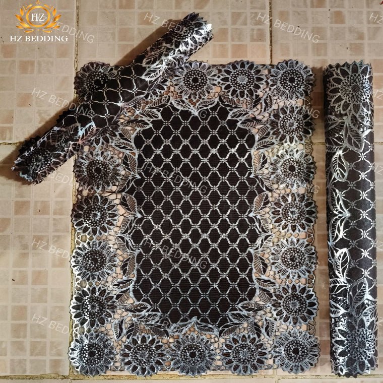 3pcs center table dressing table and side Table Mat Brown HZ BEDDING