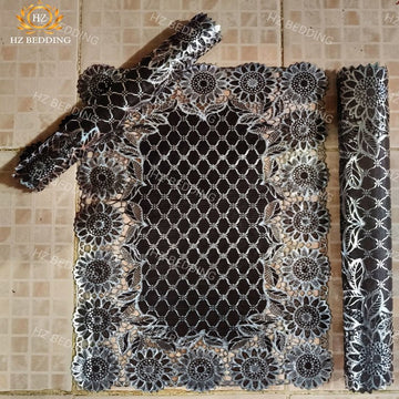 3pcs center table dressing table and side Table Mat Brown HZ BEDDING