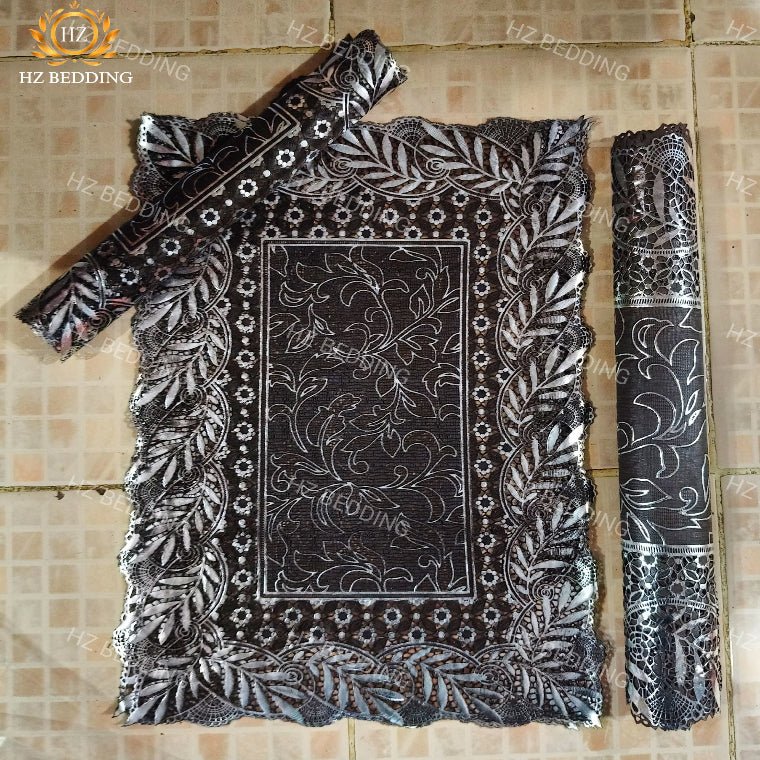 3pcs center table dressing table and side Table Mat Brown HZ BEDDING
