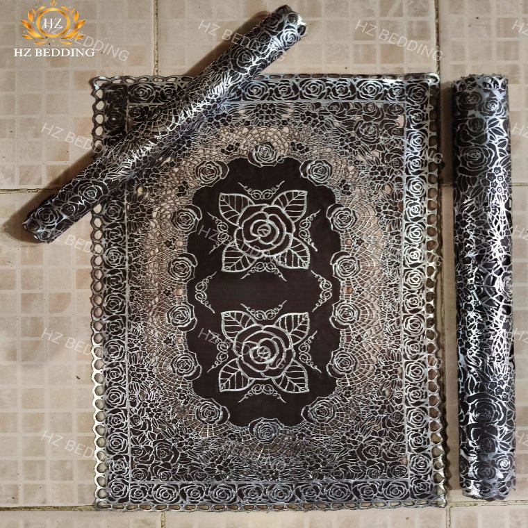 3pcs center table dressing table and side Table Mat Brown HZ BEDDING