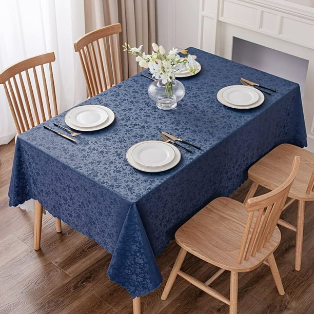 4 6 & 8 Seater Dark Blue Color Table Sheet HZ BEDDING