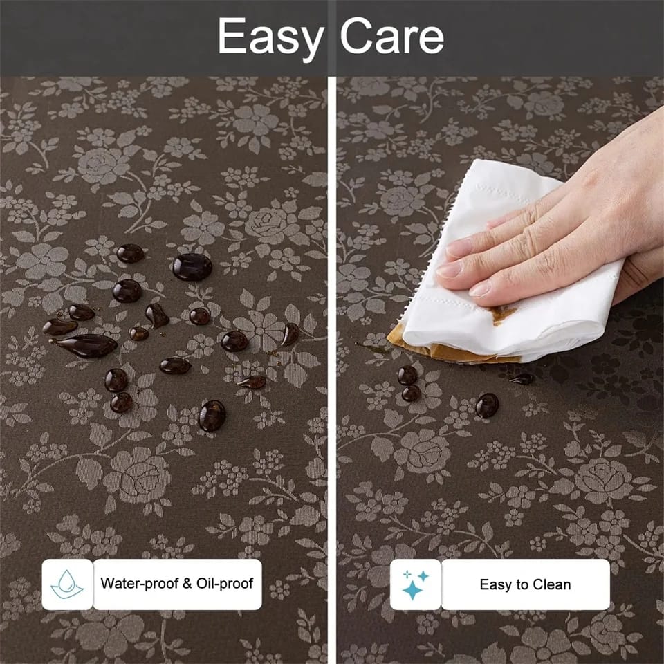 4 6 & 8 Seater Dark Brown Color Table Sheet HZ BEDDING