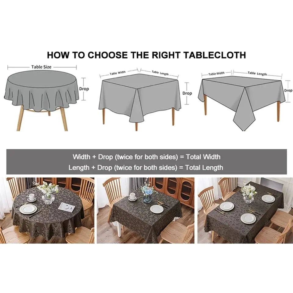 4 6 & 8 Seater Dark Grey Table Sheet HZ BEDDING