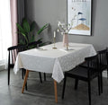 4 6 & 8 Seater White Color Table Sheet HZ BEDDING