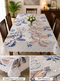 4/6/8 Seater Waterproof Table Cover with Elegant Lace Border New Design A HZ BEDDING