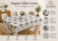 4/6/8 Seater Waterproof Table Cover with Elegant Lace Border New Design B HZ BEDDING