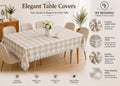 4/6/8 Seater Waterproof Table Cover with Elegant Lace Border New Design D HZ BEDDING