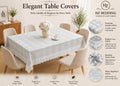 4/6/8 Seater Waterproof Table Cover with Elegant Lace Border New Design E HZ BEDDING