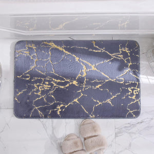 Memory Foam Bath Mat Marble Design Bathroom Rugs Super Water Absorbent Bath Mats for Bathroom Machine Washable Bath Rugs 40X60CM Marble Design