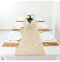 5 feet Gold Reversible Metallic Woven Vinyl Plastic Table Runner Wedding Party Events Receptions Home Decorations Supplies HZ BEDDING
