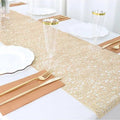 5 feet Gold Reversible Metallic Woven Vinyl Plastic Table Runner Wedding Party Events Receptions Home Decorations Supplies HZ BEDDING