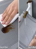5 Pieces Grey A PVC Washable Placemats with Runner HZ BEDDING