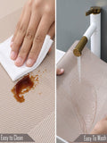 5 Pieces Light PVC Washable Placemats with Runner HZ BEDDING