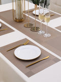 5 Pieces Light PVC Washable Placemats with Runner HZ BEDDING