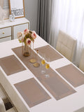 5 Pieces Light PVC Washable Placemats with Runner HZ BEDDING