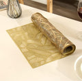 6 Feet Elegant Leaf Design PVC Table Runner HZ BEDDING