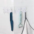 6-Row Nail-Free Transparent Wall Hooks – Self-Adhesive Traceless Hanger Digital deals