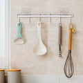 6-Row Nail-Free Transparent Wall Hooks – Self-Adhesive Traceless Hanger Digital deals