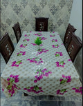 6 Seater Flower Print Tablecover with beautiful Spill-Proof Table Cover in Washable Oil Proof anti-scalding Pvc Vinyl Table Cover Decoration for Kitchen Dining HZ BEDDING
